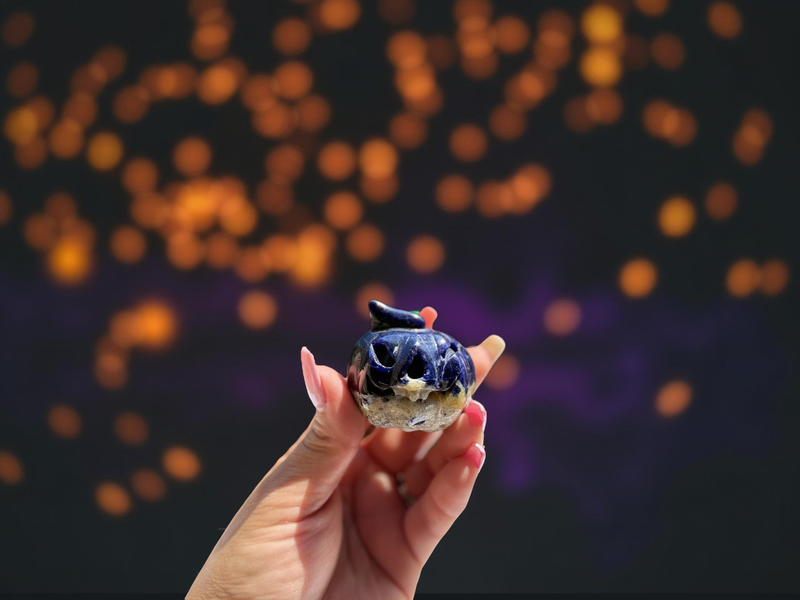 Sodalite Jack O' Lantern Pumpkin FB2701