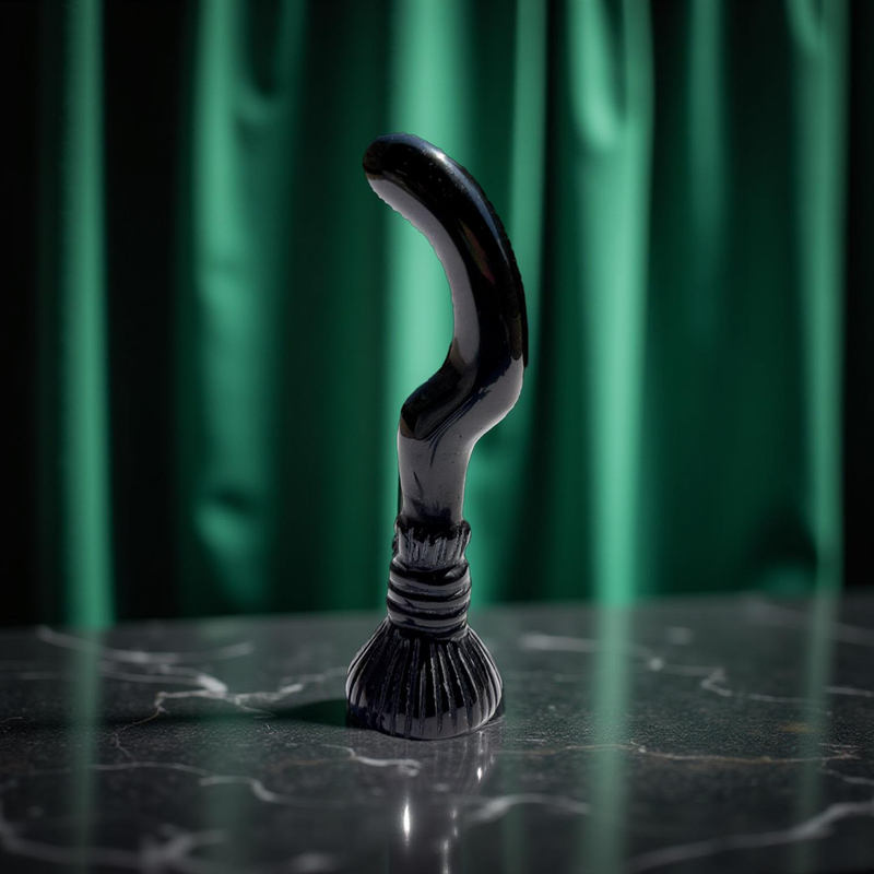 Black Obsidian and Golden Sheen Obsidian Witch Broom FB2737