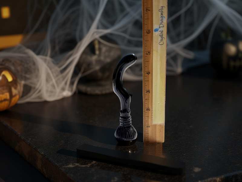 Black Obsidian and Golden Sheen Obsidian Witch Broom FB2737