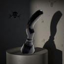 Black Obsidian and Golden Sheen Obsidian Witch Broom FB2737