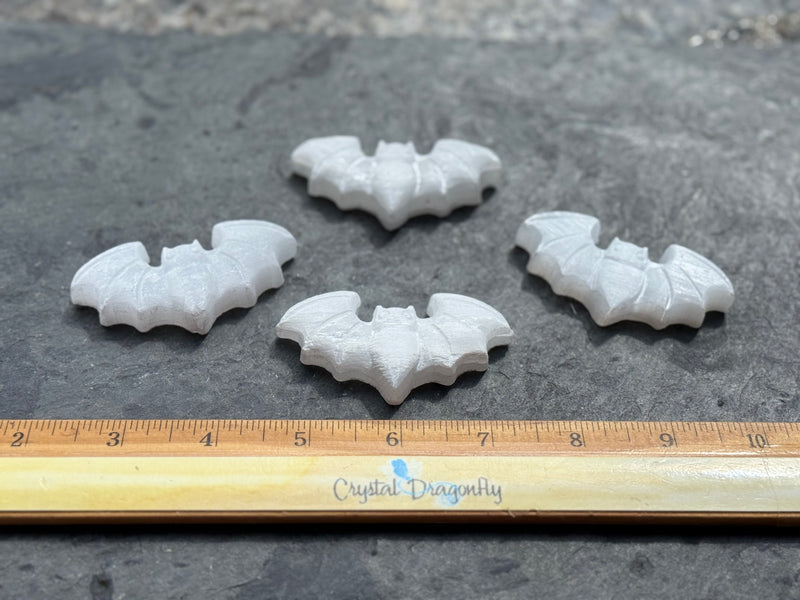 Selenite Bat Carving, Spirit / Totem Animal 🦇 FB2398