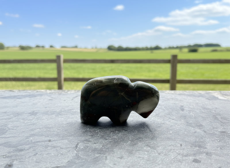 Bloodstone Bison Spirit Stone/ Zuni Bison FB1390