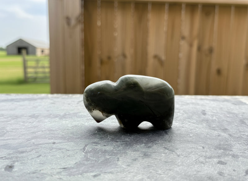 Bloodstone Bison Spirit Stone/ Zuni Bison FB1390