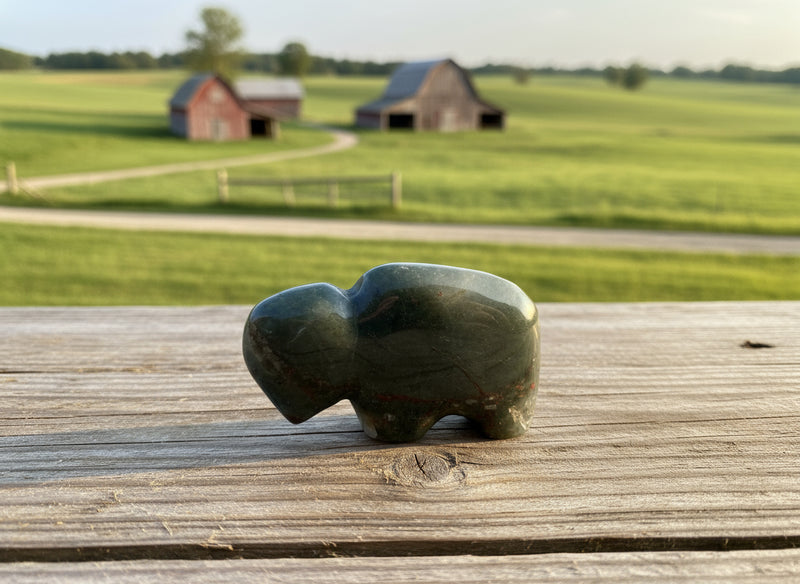 Bloodstone Bison Spirit Stone/ Zuni Bison FB1390