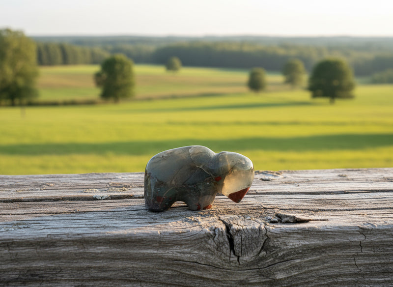 Bloodstone Bison Spirit Stone/ Zuni Bison FB1390