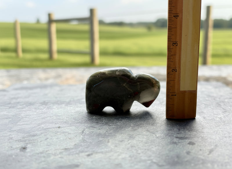 Bloodstone Bison Spirit Stone/ Zuni Bison FB1390