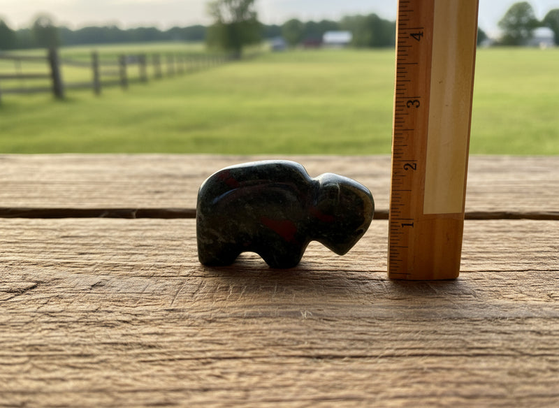 Bloodstone Bison Spirit Stone/ Zuni Bison FB1390