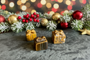 Holiday Gift Box with Bow, Red Jasper or Ocean Jasper FB2368