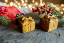 Holiday Gift Box with Bow, Red Jasper or Ocean Jasper FB2368