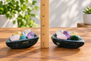 Chrysanthemum Stone Half Moon Bowls for your personal altar or sacred space