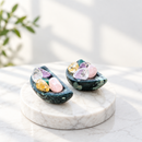 Chrysanthemum Stone Half Moon Bowls for your personal altar or sacred space
