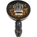 Coconut Carved Karimbu - Moon Phases w/ Cat Handle FB3059 🪔