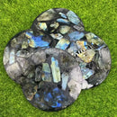 Labradorite Mosaic Round Display Base / Coaster FB2274 🦚