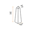 Larvikite Obelisk, Standing Point Tower - Grounding, protection FB2391