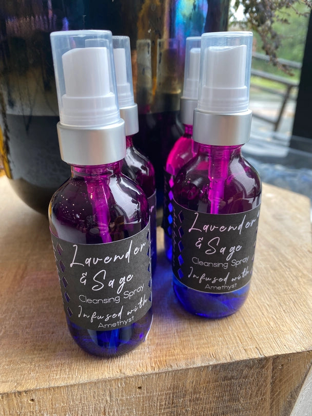 Lavender & Sage Cleansing Spray Infused with Amethyst FB3336