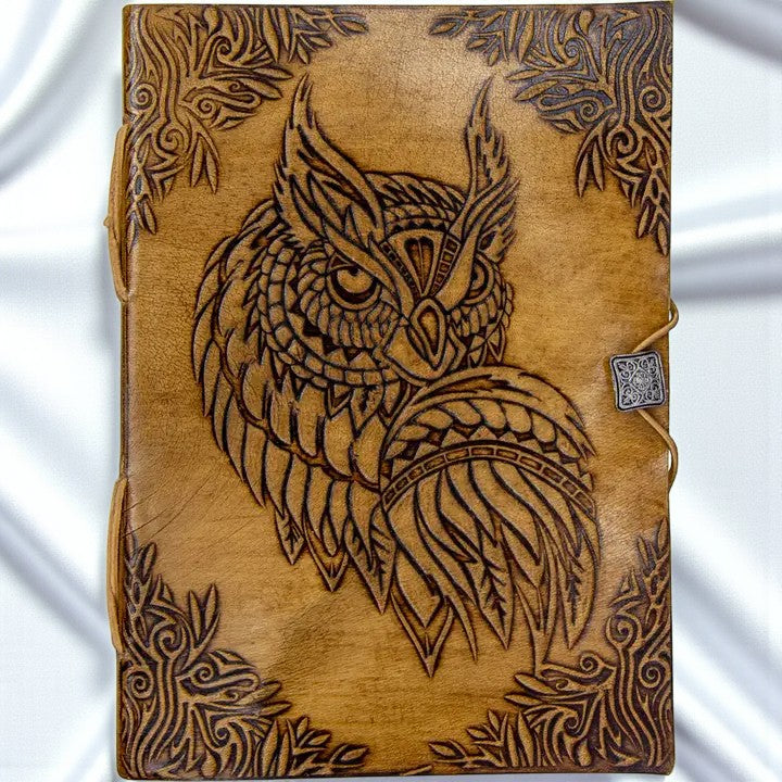 Leather Journal with Embossed Regal Owl FB1837 🦉
