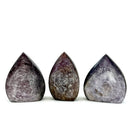Lepidolite Lithium Mica, High Sheen Tear Drop Carvings, emotional well-being, mental balance FB1498