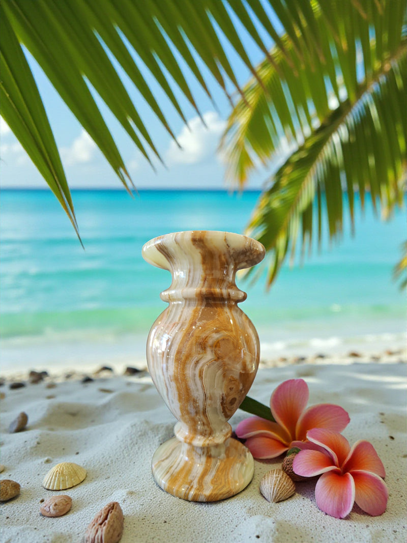 Green Onyx Decorative Vase 8" 🏺 8443