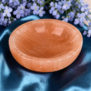 Orange Selenite Polished Bowl, Cleansing, Clearing, Charging from Morocco FB1278 💜🌸💜