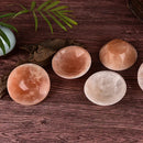 Orange Selenite Polished Bowl, Cleansing, Clearing, Charging from Morocco FB1278 💜🌸💜