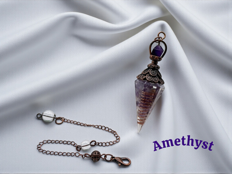 Gemstones with Copper in Orgonite Pendulum FB1853 💦