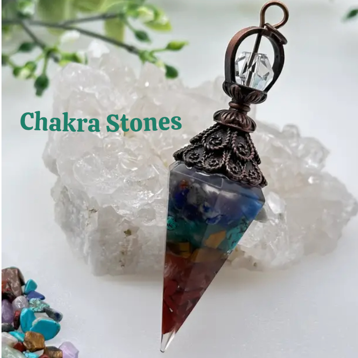 Gemstones with Copper in Orgonite Pendulum FB1853 💦