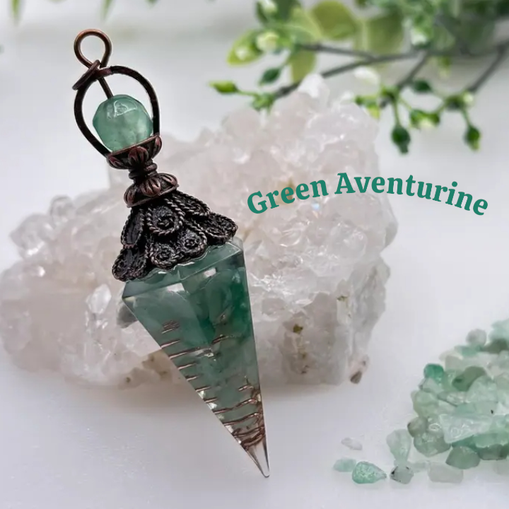 Gemstones with Copper in Orgonite Pendulum FB1853 💦