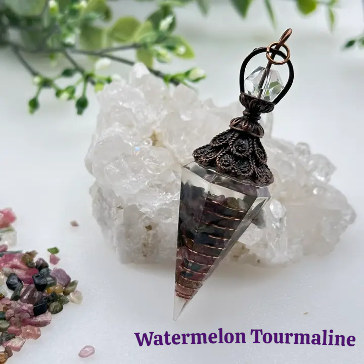 Gemstones with Copper in Orgonite Pendulum FB1853 💦