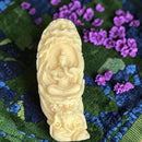 Palm Nut Guan Yin on Dragon "Elephant Tusk" Charm Talisman FB1230 💛💦💛