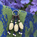 Guan Yin Avaloketasvara Palm Nut Carving Keyring Talisman FB1211 🌵🐢🌵