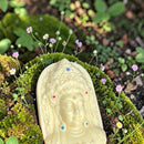 Palm Nut Carved Guan Yin Buddha Charm FB1210 🌵🐢🌵