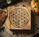 Palo Santo Flower of Life Carved Square from Peru FB1181 🌸