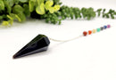 Gemstone Pendulums, Chakra Beads on Silver Plated Chain FB1421