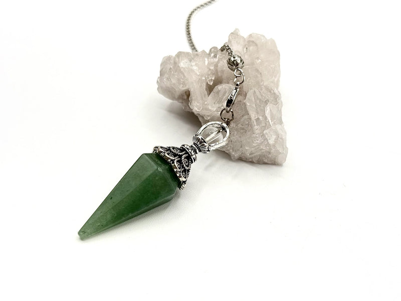 Double Cap Assorted Gemstone Pendulums FB3242 💖