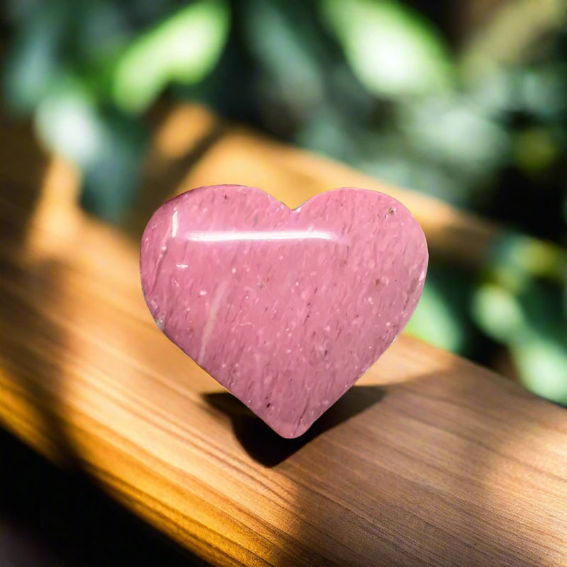 Pink Petrified Wood Heart from Indonesia FB1060 🌸