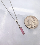 Sterling Silver Handcrafted Polished Pink Tourmaline Pendant FB1569 ✨