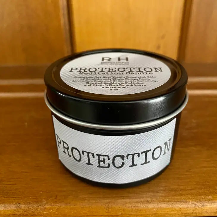 Protection Candle with crystals & Essential Oils, in Tin FB3307