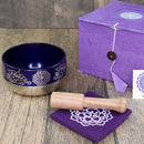 Chakra Singing Bowl, embossed with Symbols, Gift Set, Medium or Large Size FB3354