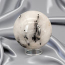 Quartz Sphere with Black Tourmaline Inclusions 68MM 💠💚💠 CD-10386