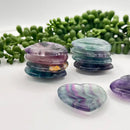 Rainbow Fluorite Heart Shape Worry Stones FB2532 💦