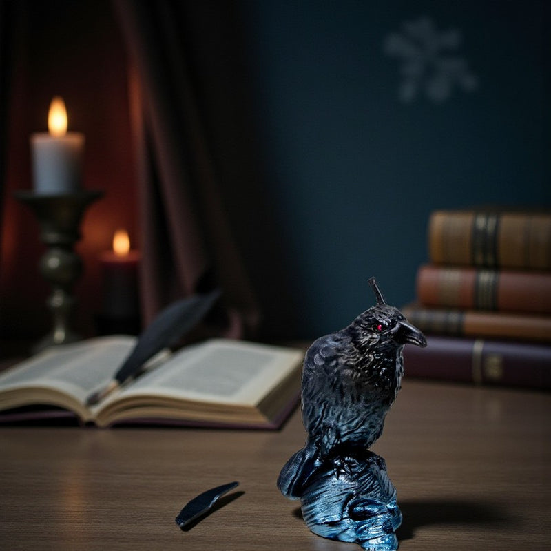 Raven on Skull Finely Detailed Intention Candle FB2865 🐦‍⬛