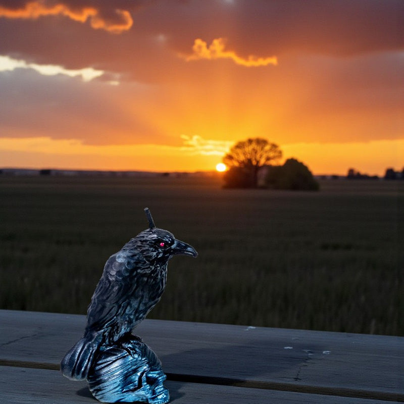 Raven on Skull Finely Detailed Intention Candle FB2865 🐦‍⬛