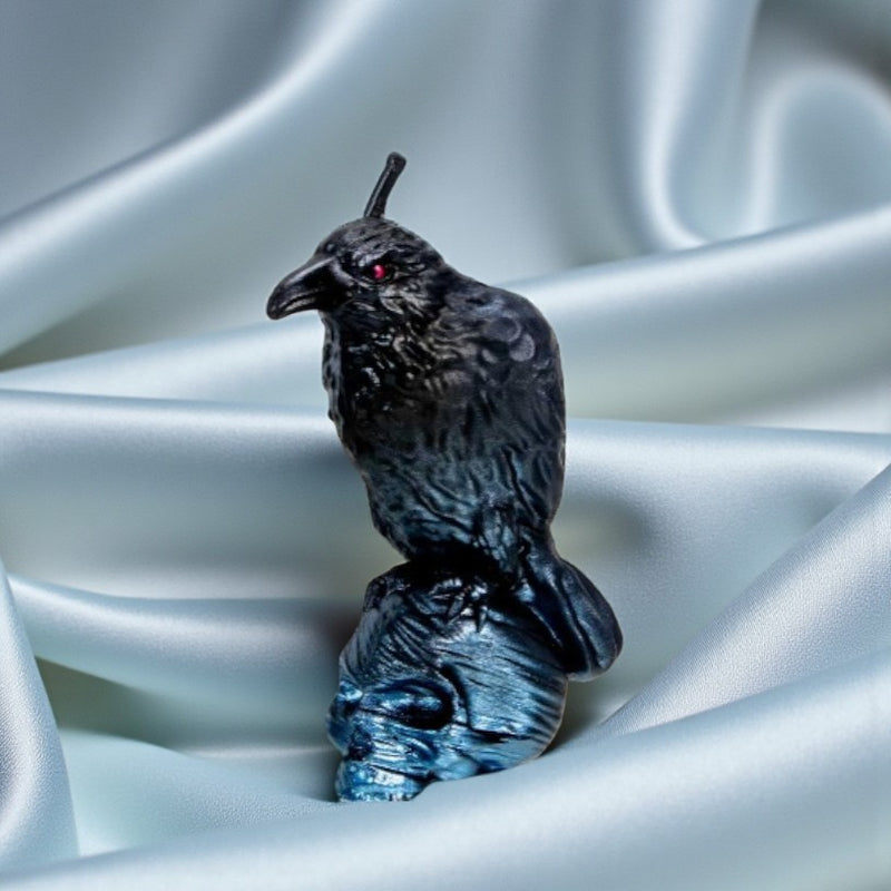 Raven on Skull Finely Detailed Intention Candle FB2865 🐦‍⬛