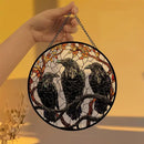 Stained Glass Ravens, Assorted Patterns, Sun Catcher / Hanger FB1294 🐦‍⬛