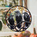 Stained Glass Ravens, Assorted Patterns, Sun Catcher / Hanger FB1294 🐦‍⬛