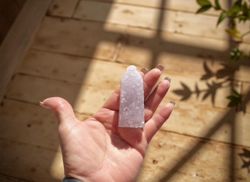 Blue Lace Agate Drusy Standing Point (Tower) FB2941 🌸