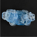 Turtle Dragon, Aquamarine Chip in Resin Spirit / Totem Animal Figurine🦎 FB1446