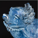Turtle Dragon, Aquamarine Chip in Resin Spirit / Totem Animal Figurine🦎 FB1446