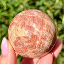 Rhodochrosite Sphere, Over 50mm across with Stand FB2376 🌸🌕🌸