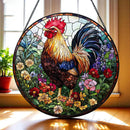 Stained Glass Rooster Chicken Sun Catcher / Hanger FB1644